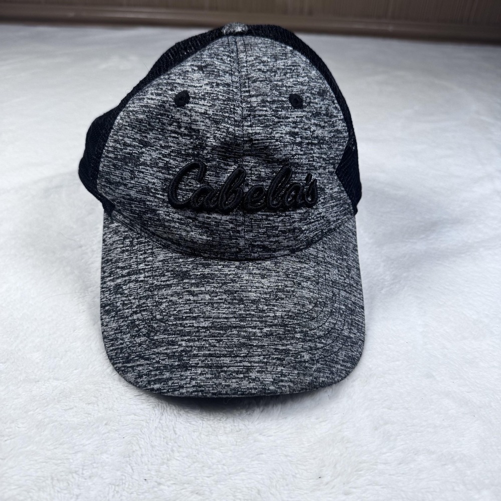 Cabela's Hat Cap Snap Back Boys Adjustable Gray Mesh Trucker Baseball Outdoor